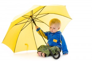 Boy with umbrella